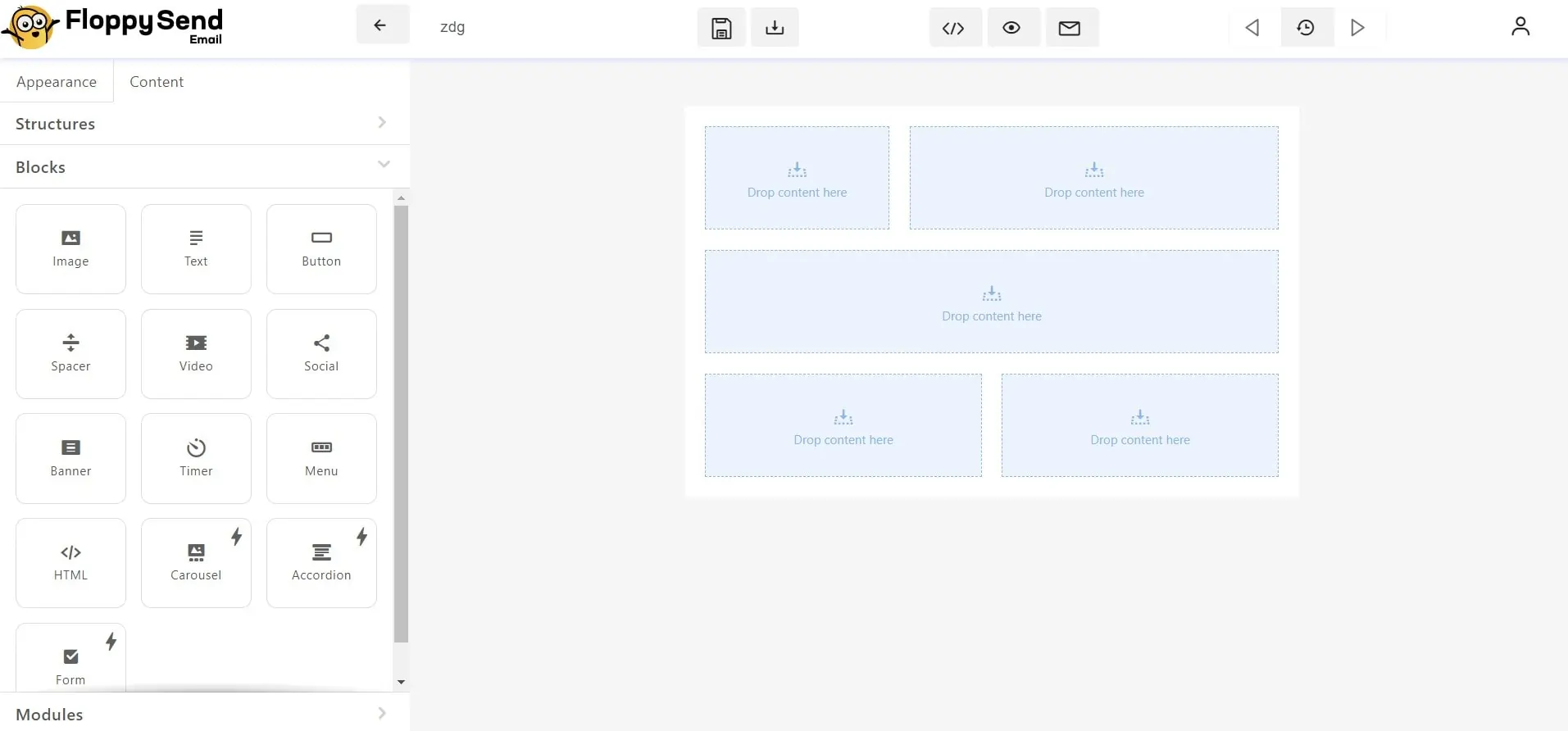 FloppySend Email Builder
